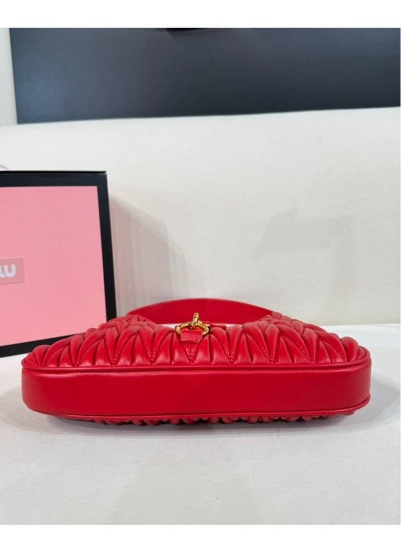 Miu Miu Classic Pleated Crossbody Shoulder Bag Handbag 29*20*3.5cm - Image 4