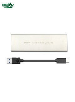 BURAQ USB3.2 To M.2 NVME Hard Disk Box NGFF PCIE Protocol To TYPE-C, Color: White  - Image 1