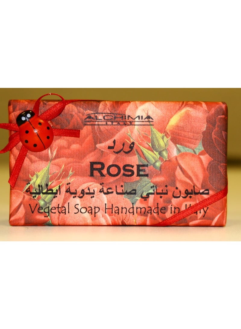 Alchimia Vegetal Soap Rose 200G | Indulge in a touch of elegance |Soft Floral Fragrance | Maintain skin softness and freshness - Image 1