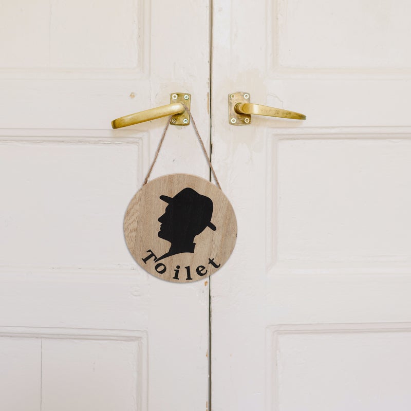 4 pcs Toilet Signs Toilet Door Signs Toilet Hanging Plaques - Image 5