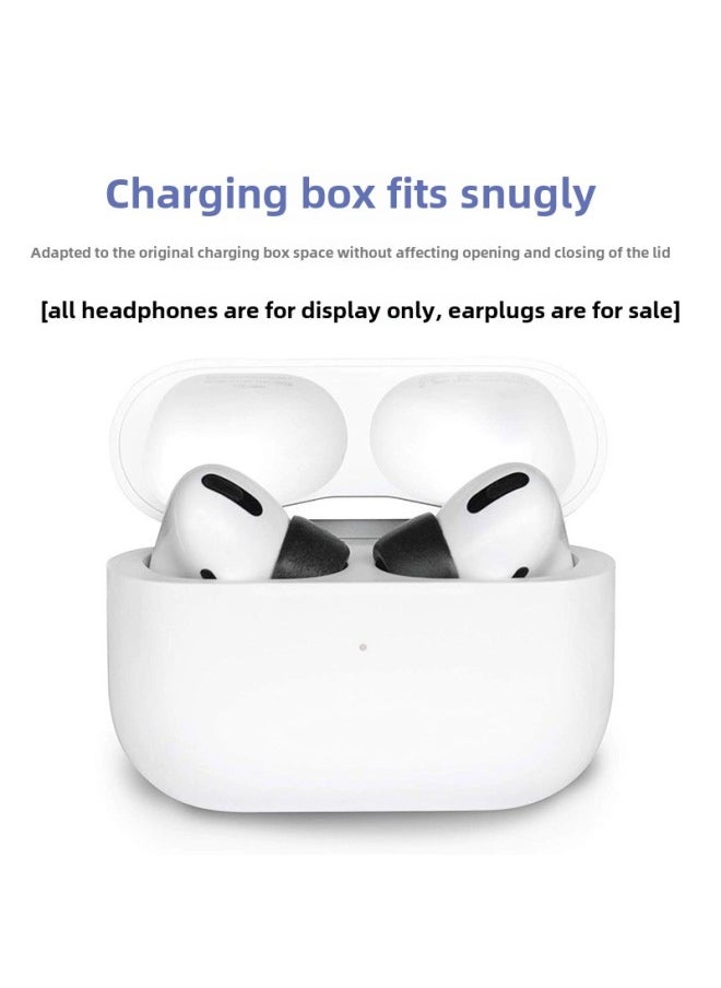 Generic - Customized AirPods Pro Earphone Cover 3Rd Generation For Apple Bluetooth Headset Memory Foam Earmuffs Anti-Slip Silicone Ear Caps-Color:White (large Size) - Image 1