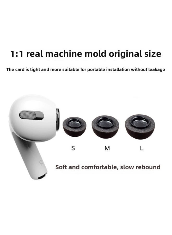 Generic - Customized AirPods Pro Earphone Cover 3Rd Generation For Apple Bluetooth Headset Memory Foam Earmuffs Anti-Slip Silicone Ear Caps-Color:White (large Size) - Image 1