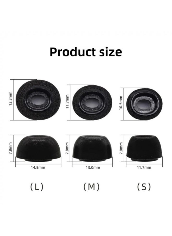 Generic - Customized AirPods Pro Earphone Cover 3Rd Generation For Apple Bluetooth Headset Memory Foam Earmuffs Anti-Slip Silicone Ear Caps-Color:White (large Size) - Image 1