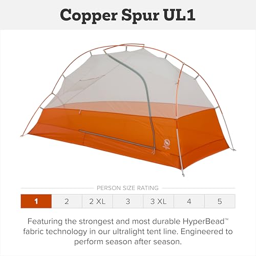 Big Agnes Copper Spur UL - Backpacking Tent For Camping, 3 Season, Ultralight, Waterproof, Anodized Poles, Tangelo, 1 Person - Image 2