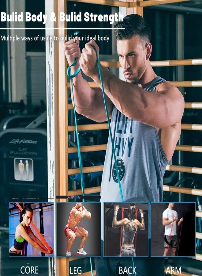 TRENDORA Premium Resistance Bands Set of 5, Exercise Bands, Workout Bands Set for Working Out with Handles for Men Women- Includes 2 Handles,2 Hooks,Storage Bags - Image 3