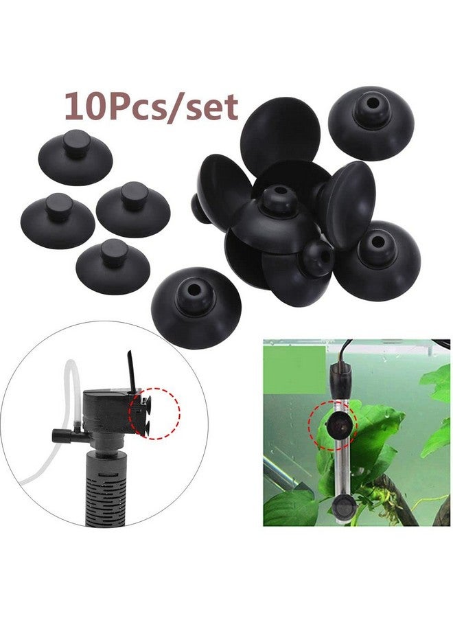 Petzlifeworld (عبوة من 10 قطع) حامل مصاصة من السيليكون الناعم باللون الأسود لفلتر حوض السمك وسخان حوض السمك - Image 2