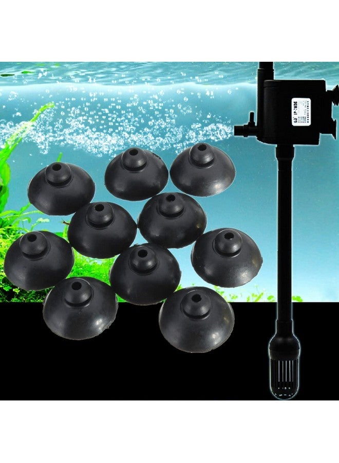 Petzlifeworld (عبوة من 10 قطع) حامل مصاصة من السيليكون الناعم باللون الأسود لفلتر حوض السمك وسخان حوض السمك - Image 1