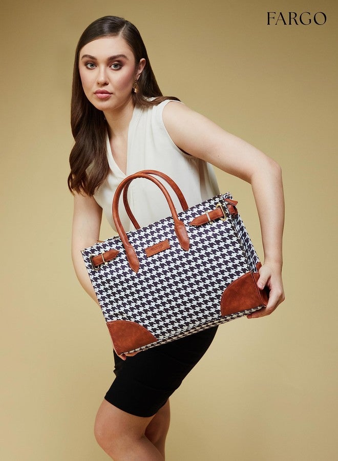 Fargo Canvas Laptop Handbag For Women - Stylish & Durable Tote Bag, Fits 15-Inch Laptop (Multicolor 4) - Image 3