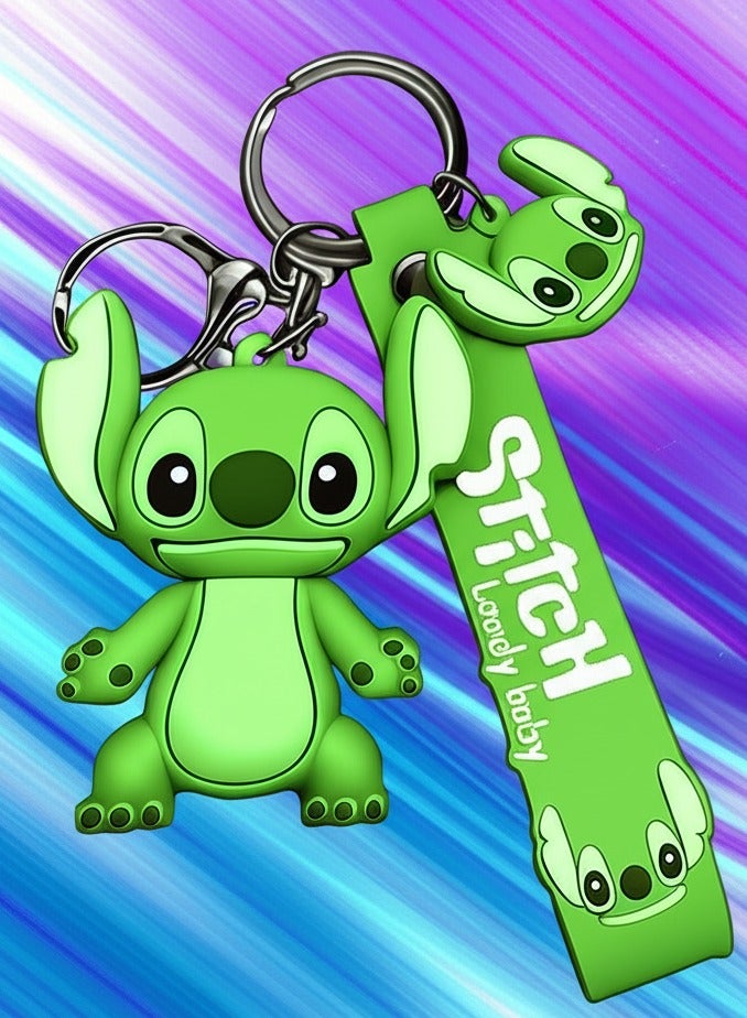 Generic Adorable Stitch Silica Gel Keychain – Soft Cartoon Key Ring for Kids, Girls, Backpacks, Cute & Gifts  - Image 4