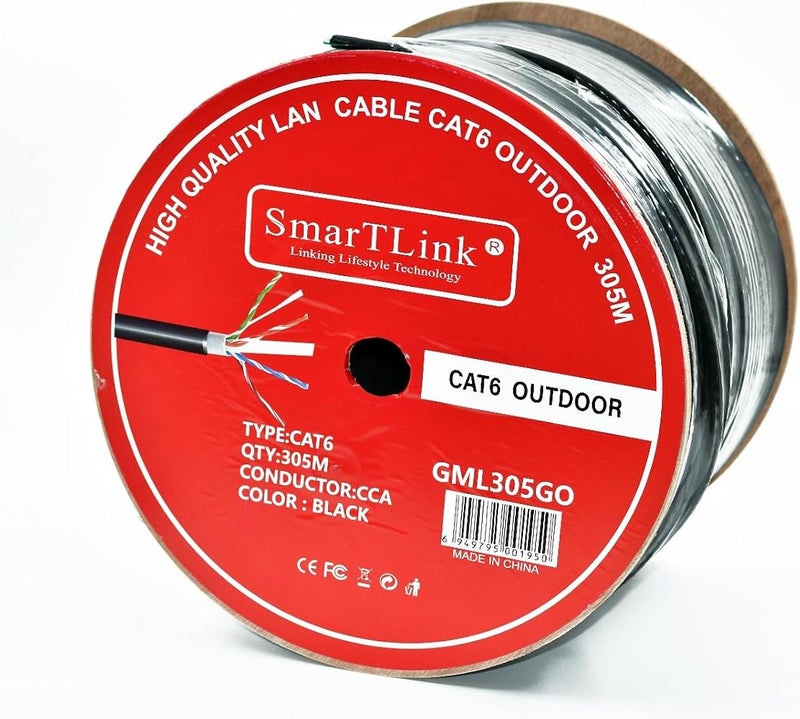 SmarTLink CAT6 CABLE FOR OUTDOOR WATERPROOF USE 305M,100M,70M AND 50M (305M) - Image 2