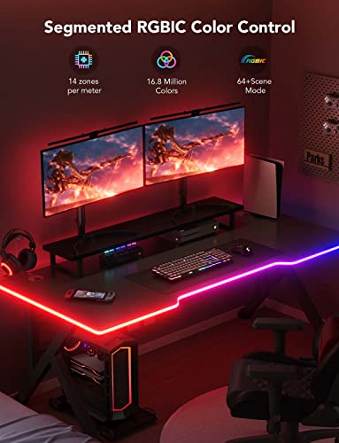 Govee RGBIC Gaming Lights, 10ft Neon Rope Lights Soft Lighting for Gaming Desks, LED Strip Lights Syncing with Razer Chroma, Support Cutting, Smart App Control, Music Sync, Adapter (Only 2.4G Wi-Fi) - Image 3