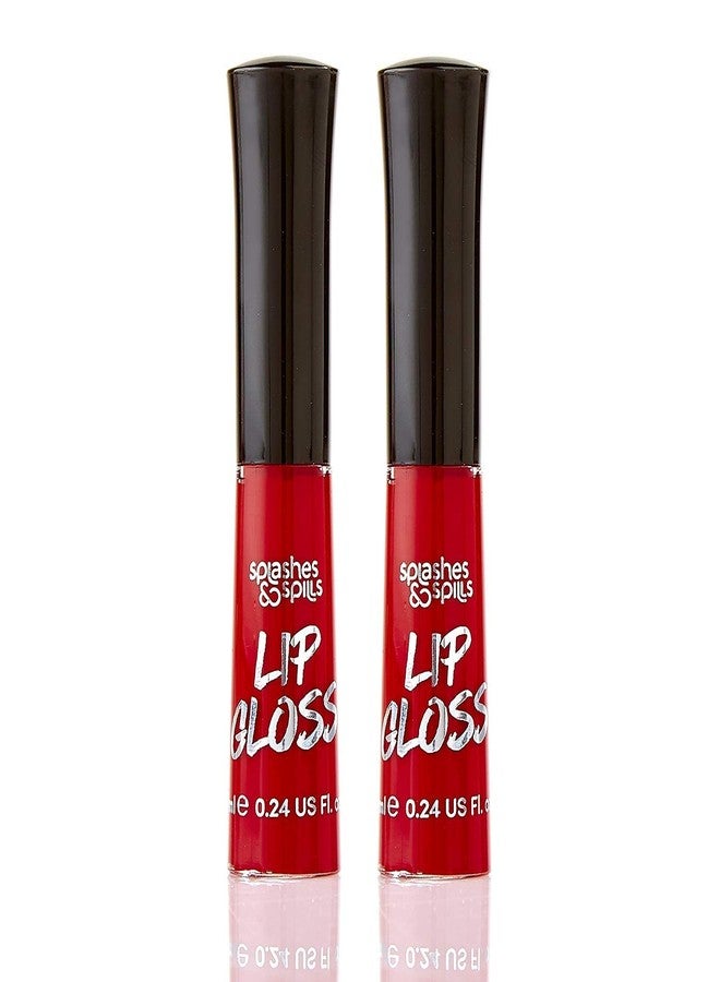 Splashes & Spills Luxurious Red Lip Gloss - Vibrant Color with Full Coverage and Shiny Finish, Moisturizing Formula Nourishes Lips - 2 Pack - by Splashes & Spills - Image 1