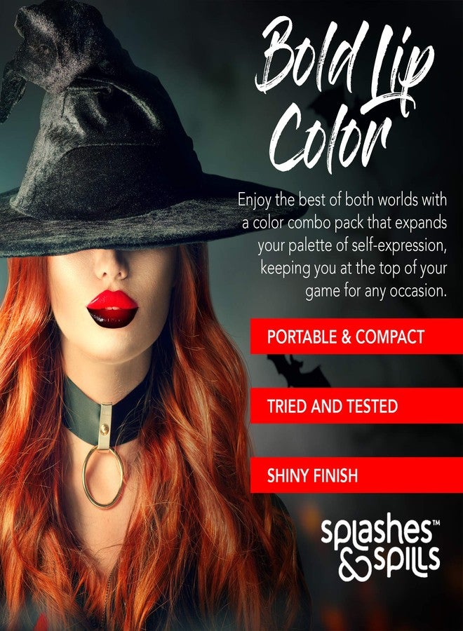 Splashes & Spills Luxurious Red Lip Gloss - Vibrant Color with Full Coverage and Shiny Finish, Moisturizing Formula Nourishes Lips - 2 Pack - by Splashes & Spills - Image 2