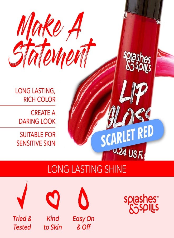 Splashes & Spills Luxurious Red Lip Gloss - Vibrant Color with Full Coverage and Shiny Finish, Moisturizing Formula Nourishes Lips - 2 Pack - by Splashes & Spills - Image 3