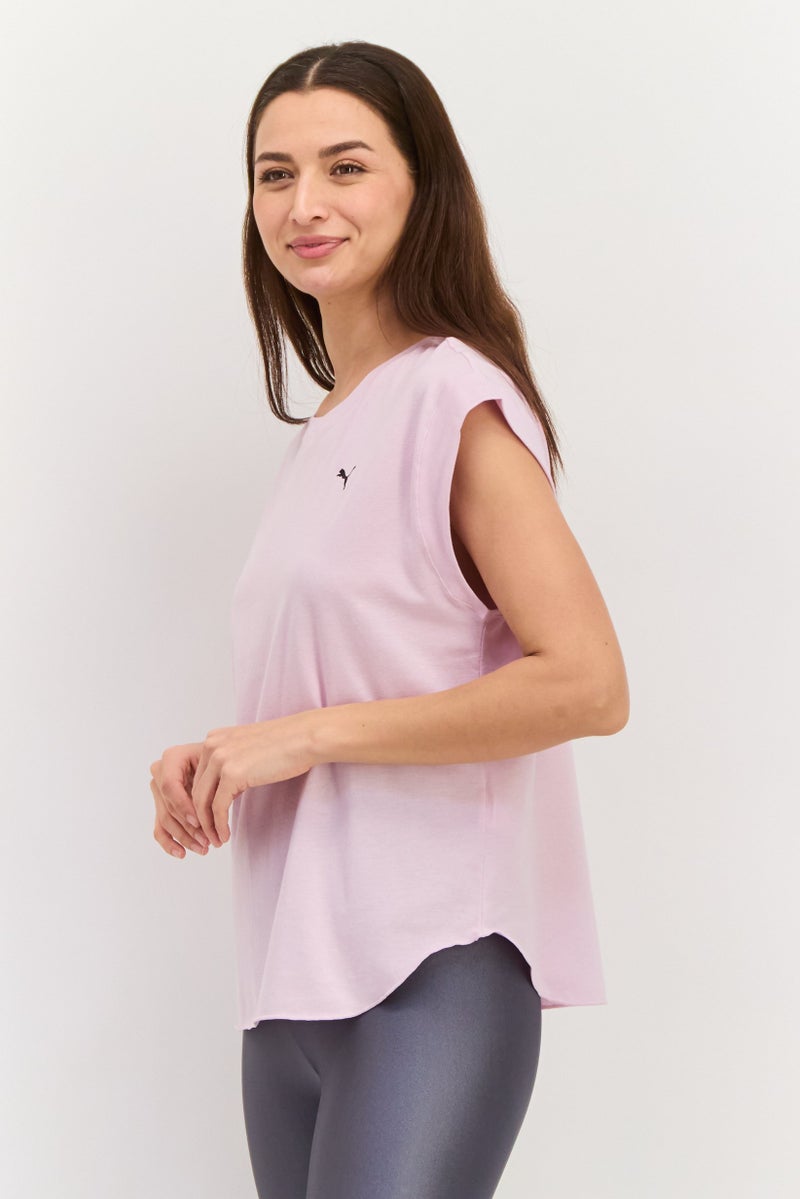 PUMA Women Sportswear Fit Cap Sleeves Training Top, Peach - Image 4