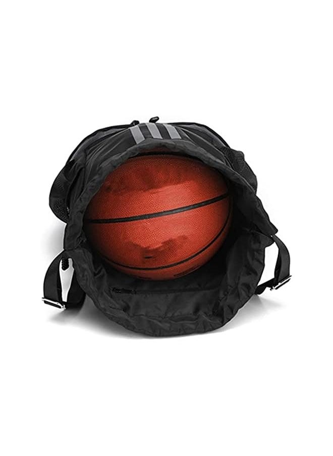 The White Shop - WHITE SHOP Youth Soccer Bag, Boys Girls Soccer Backpack,Drawstring Basketball Bag,Waterproof Football & Volleyball Backpack, Sports Bag(Black L) - Image 1