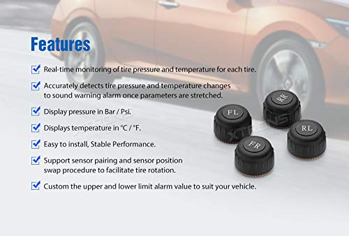 Xtrons نظام إنذار مراقبة ضغط الإطارات TPMS USB للسيارات من XTRONS لنظام تشغيل أندرويد في السيارة ومشغل GPS - Image 5