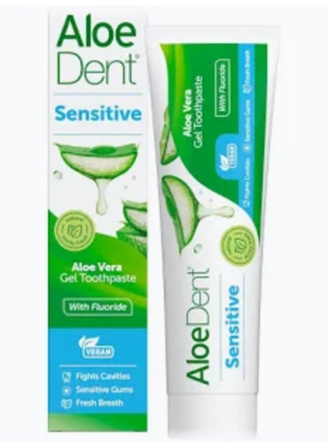 AloeDent Sensitive Aloe Vera Gel Toothpaste with Fluoride