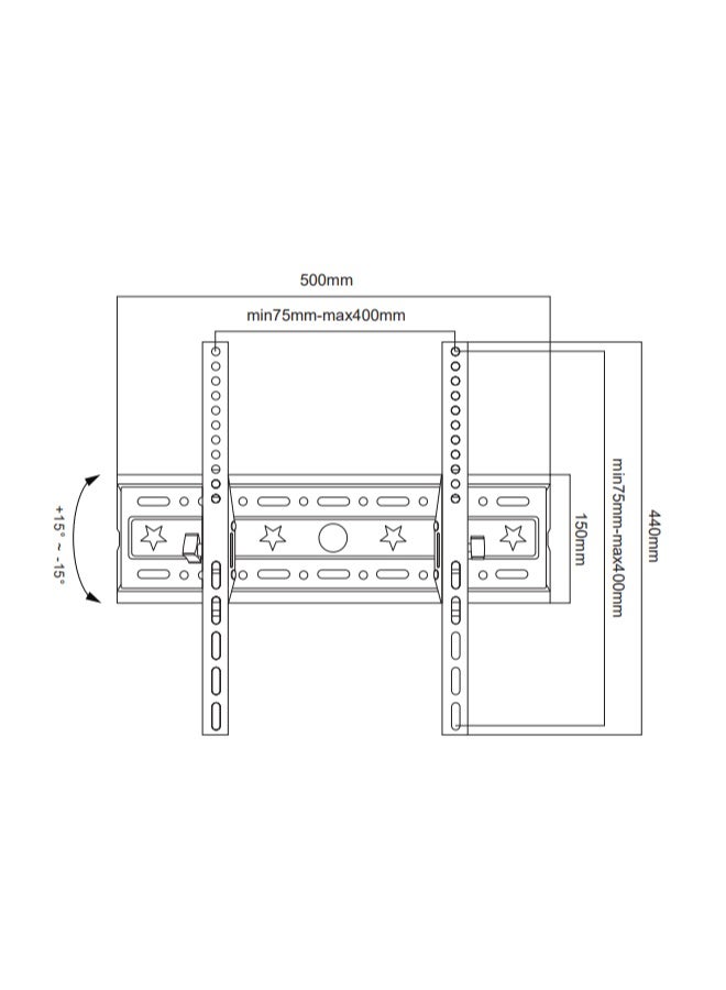 هامود HAMOOD، حامل حائط تلفزيون مائل عالي التحمل لأجهزة التلفزيون من 26 إلى 70 بوصة - زاوية رؤية قابلة للتعديل، هيكل من الفولاذ الممتاز، سعة وزن 50 كجم - Image 2