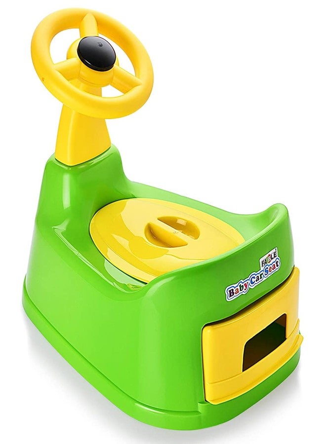 KORBOX Ferrari Style Toilet Trainer Potty Training Seat- Chair for Kids- Infant Potty Toilet Chair with Removable Tray & Closing Lid - Green - Image 1