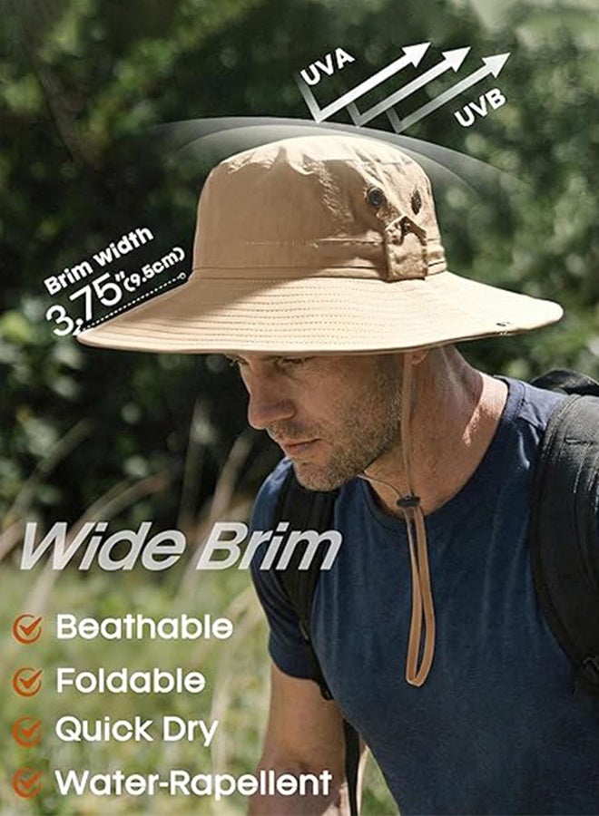 Polish'D Sun Hats for Men Fishing Hat UPF 80+ Foldable Wide Brim Outdoor Hiking Beach Summer Hats - Image 3