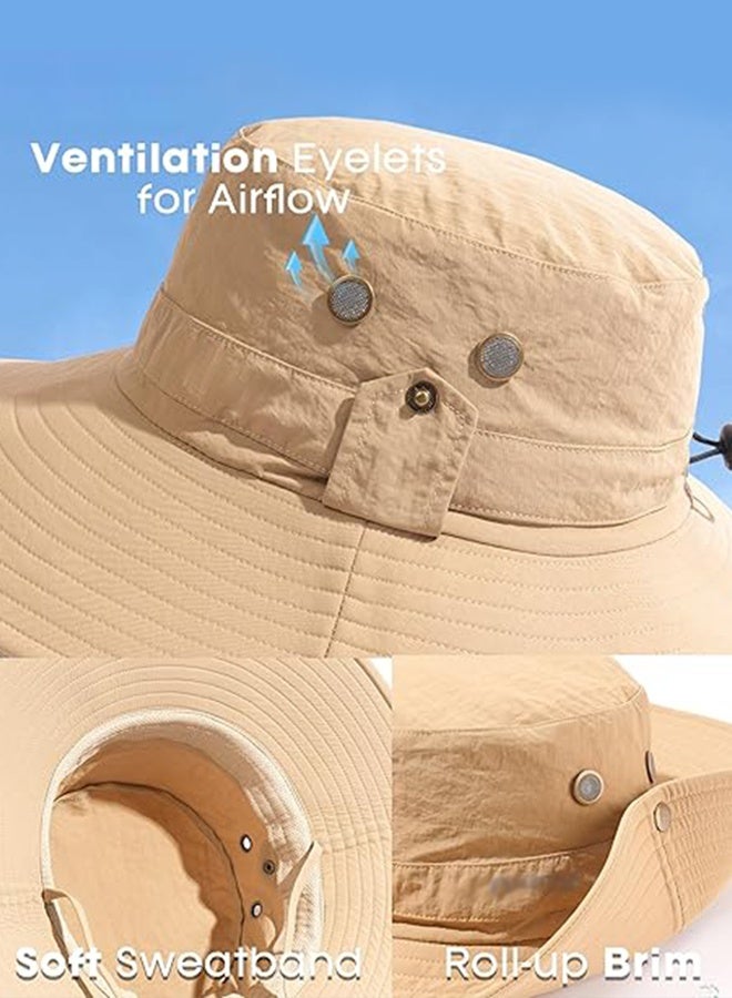 Polish'D Sun Hats for Men Fishing Hat UPF 80+ Foldable Wide Brim Outdoor Hiking Beach Summer Hats - Image 4