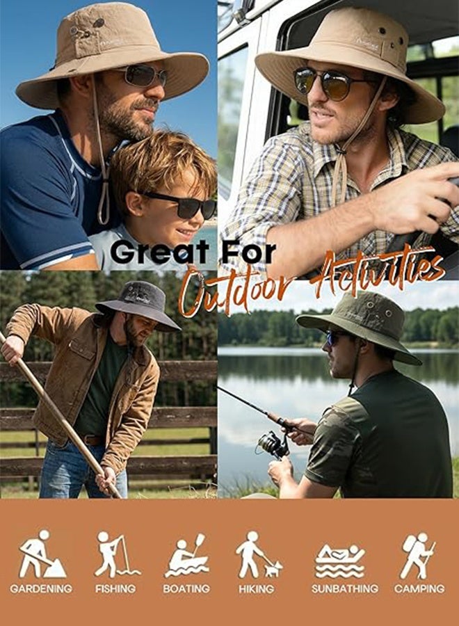 Polish'D Sun Hats for Men Fishing Hat UPF 80+ Foldable Wide Brim Outdoor Hiking Beach Summer Hats - Image 5