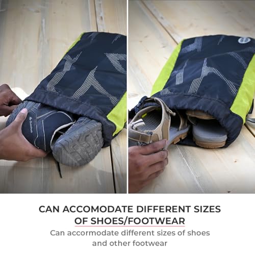 ViaTerra Shoe Pouch I Clean Way to Carry/Store Spare Shoe or Slippers on a Trip | Shoe Cover | String Bag Organizer for Travel and Storage - Image 5