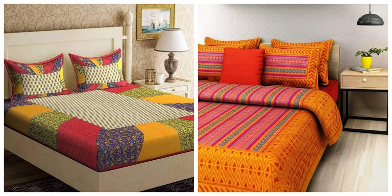 Ealth Kart Cotton 144 TC Bedsheet (Double_Multicolour) - Image 1