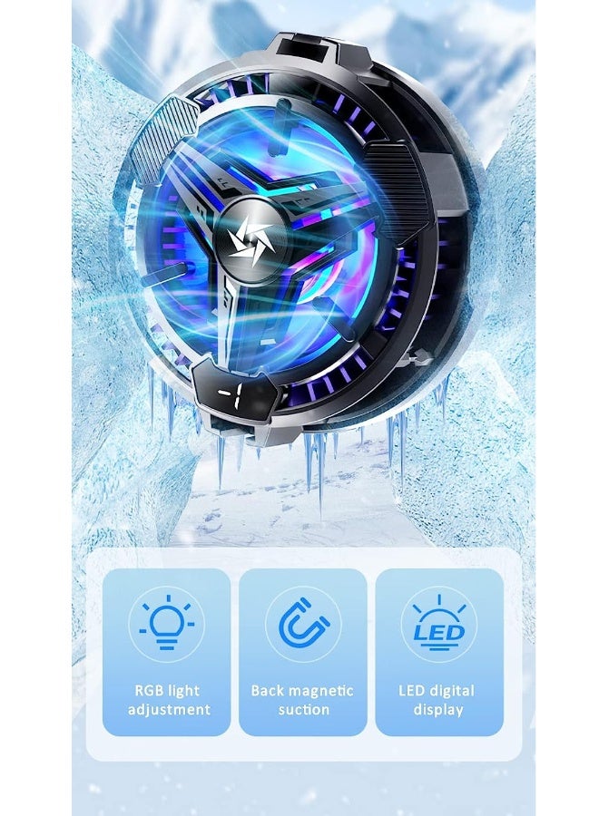 iPad Cooler,Magnetic Tablet Cooler for ipad/Surface pro/Samsung Tab,Compatible for Steam Deck,Universal Radiator with Temperature Display for Mobile Gaming,Tiktok Live Streaming - Image 2