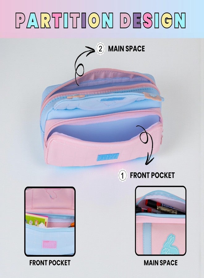 Hexwell Pencil Cases Large Capacity Pencil Bag Pouch Holder Box for Girls Kids Office Students Organizer School Stationery Supplies (Pink) - Image 4