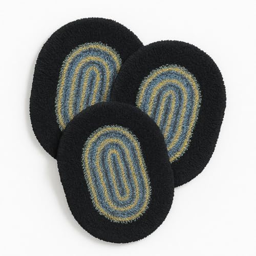 AAZEEM Oval Braided Entryway Rug, Farmhouse Kitchen and Floor Mat for Indoor/Outdoor Use, Door Mat with Anti-Slip Pads for High Traffic Areas, Rug Without | Multicolor|Pack of 3| - Image 1
