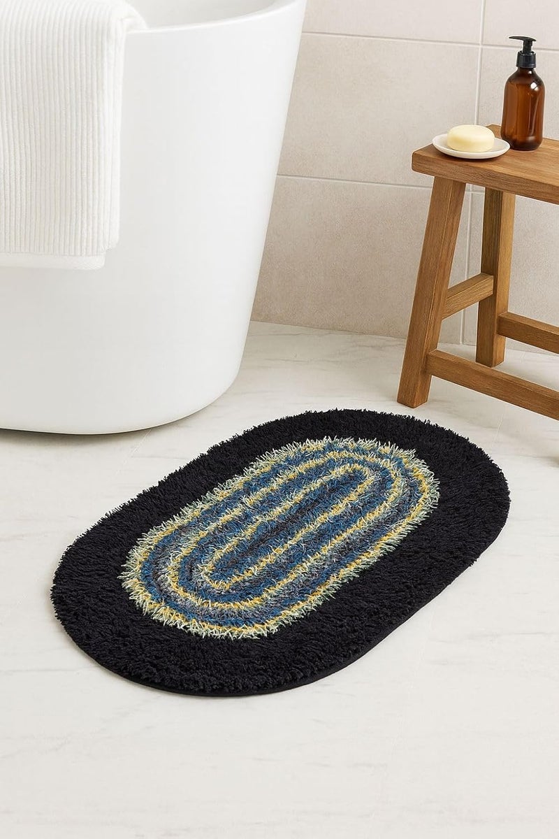 AAZEEM Oval Braided Entryway Rug, Farmhouse Kitchen and Floor Mat for Indoor/Outdoor Use, Door Mat with Anti-Slip Pads for High Traffic Areas, Rug Without | Multicolor|Pack of 3| - Image 2