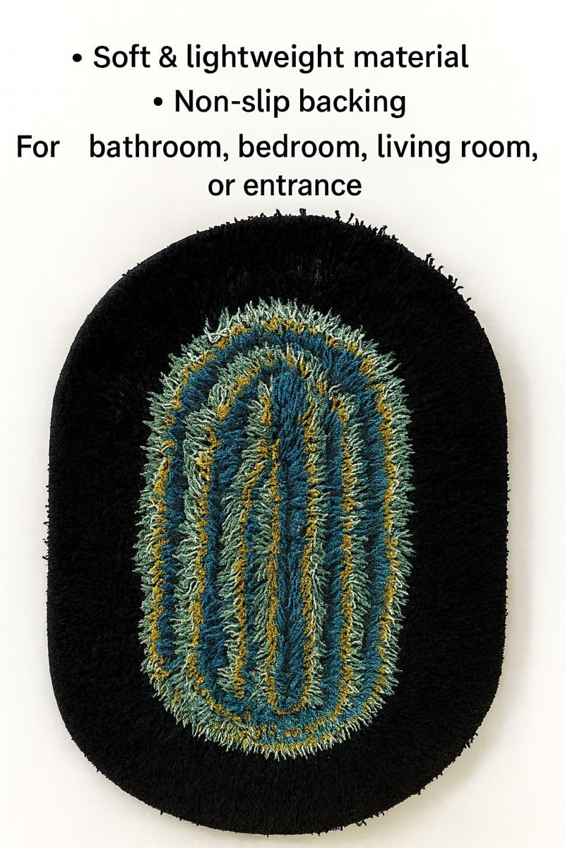 AAZEEM Oval Braided Entryway Rug, Farmhouse Kitchen and Floor Mat for Indoor/Outdoor Use, Door Mat with Anti-Slip Pads for High Traffic Areas, Rug Without | Multicolor|Pack of 3| - Image 5