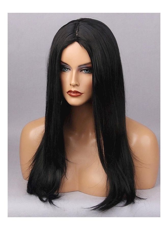 NIBEMINENT Long Straight Hair Wig Black - Image 1
