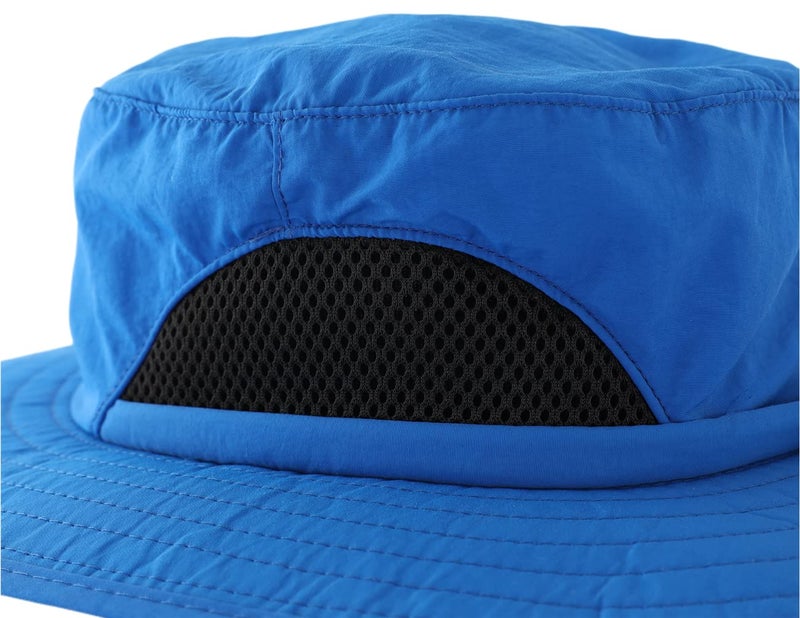 LLmoway Mesh Sun Hat Toddler Kids Wide Brim Adjustable Boys Girls Summer Hiking Beach Hats Blue - Image 4
