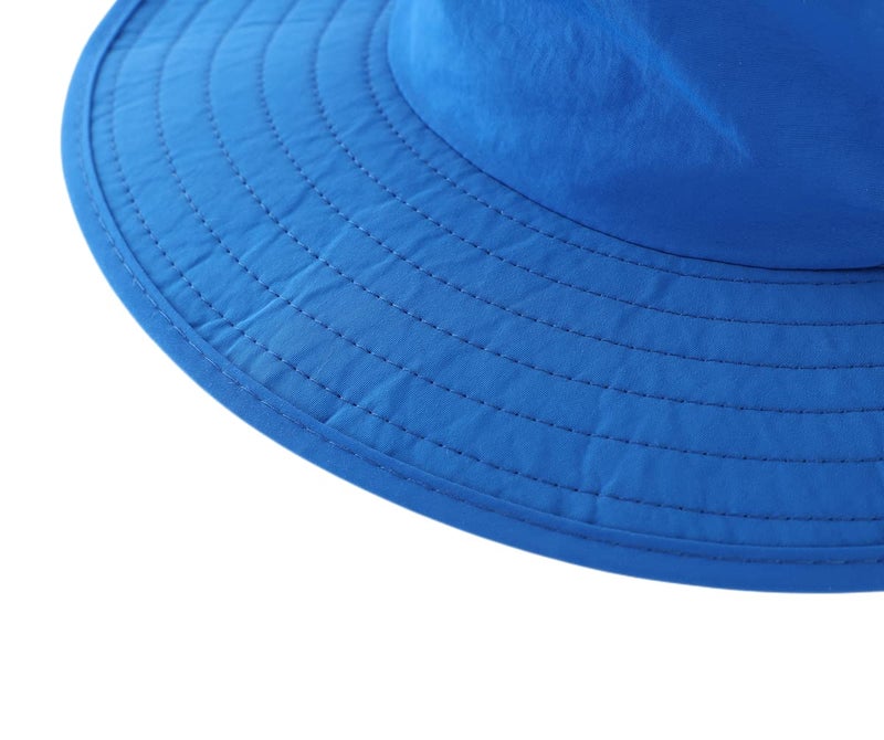 LLmoway Mesh Sun Hat Toddler Kids Wide Brim Adjustable Boys Girls Summer Hiking Beach Hats Blue - Image 3