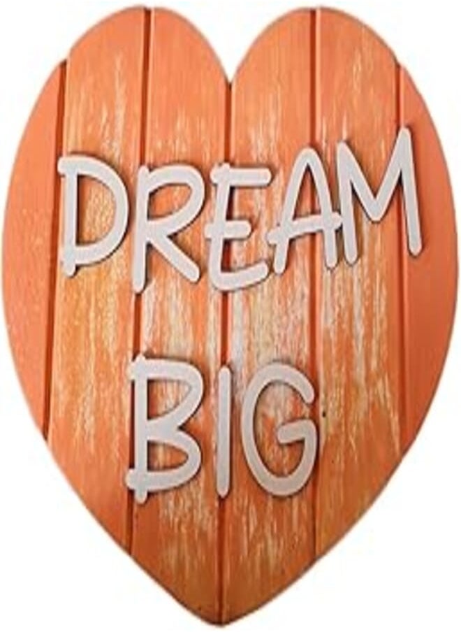 Momentum Momentum Wood Heart-Shaped Wall Accessory with a Quote Dream Big 