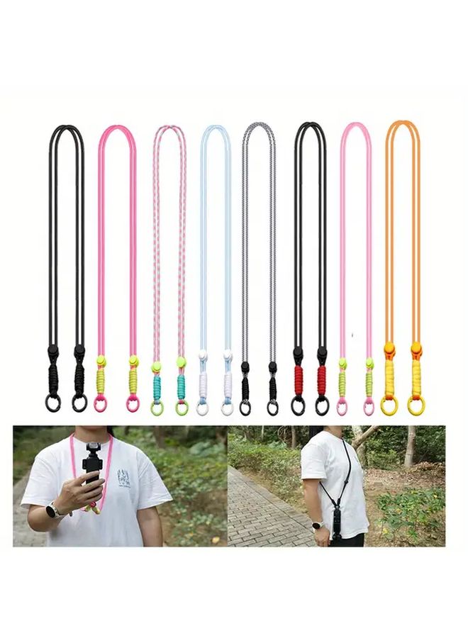 Pink Adjustable Neck Strap for Action Cameras with 1 4 Inch Screw Mount - Image 1