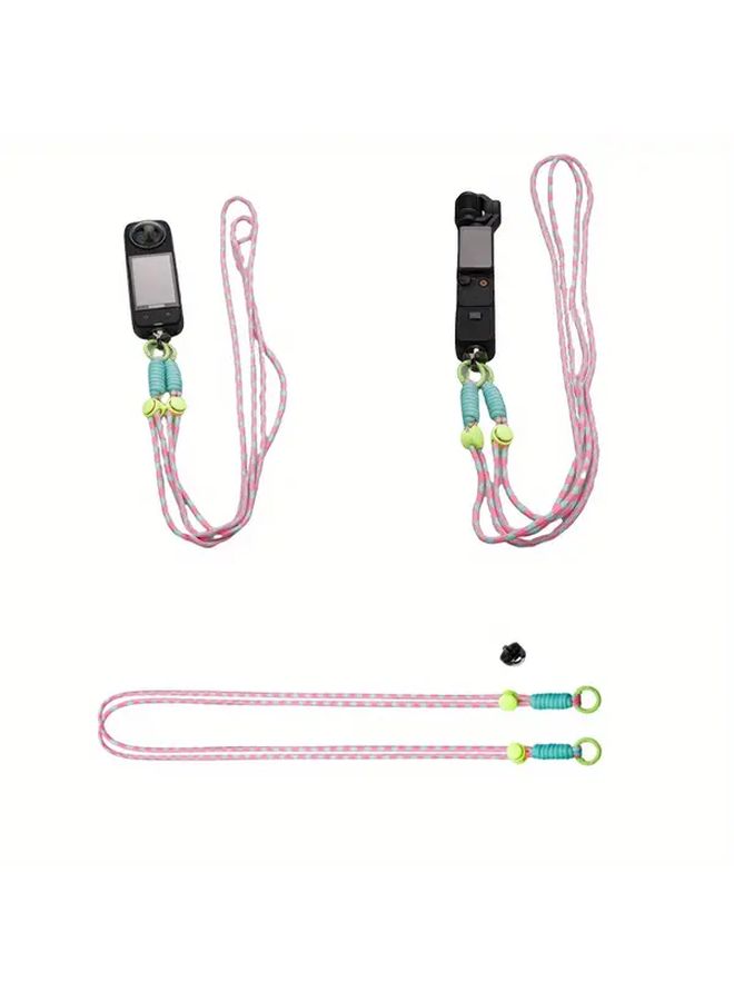 Pink Adjustable Neck Strap for Action Cameras with 1 4 Inch Screw Mount - Image 4