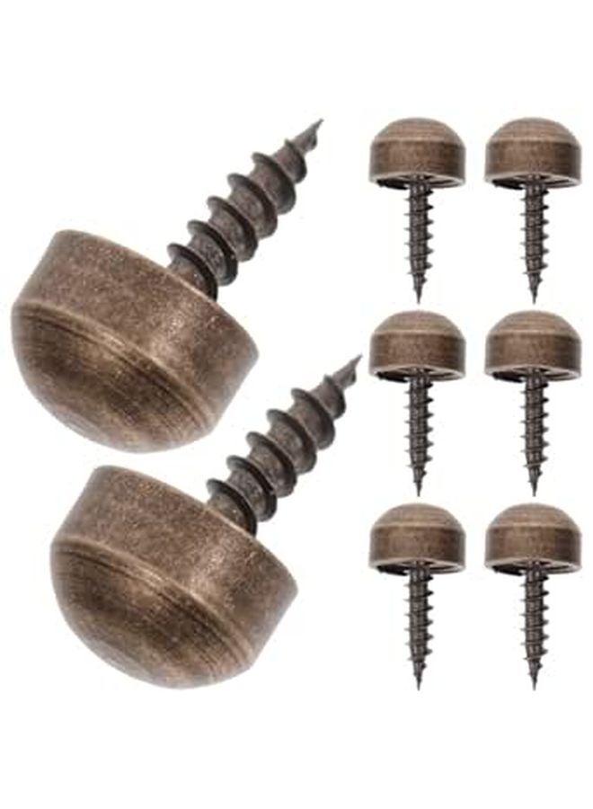 Brass Decorative Cap Nails 8pcs Self Tapping Screws 9mm Antique Copper Finish - Image 1