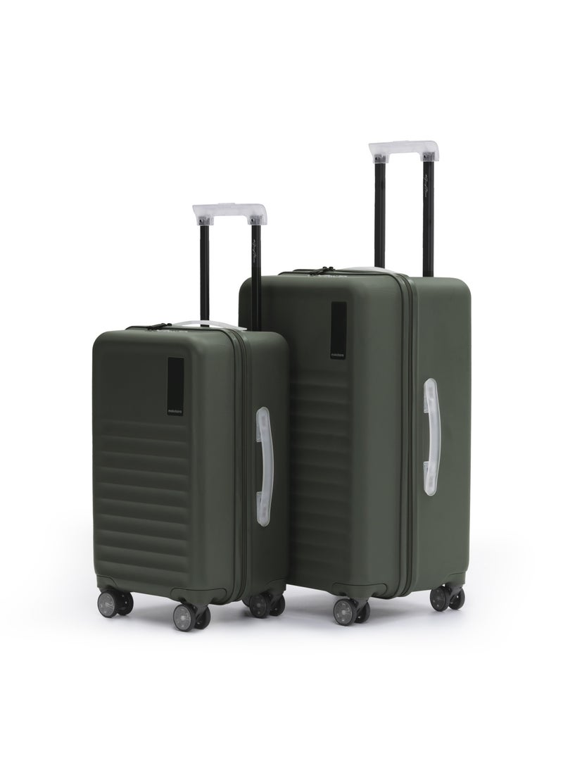 Mokobara The Aisle Trunk Set Of 2 - Durable Polycarbonate Material | Olive Green, Homegrown - Image 1