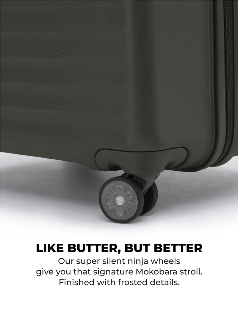 Mokobara The Aisle Trunk Set Of 2 - Durable Polycarbonate Material | Olive Green, Homegrown