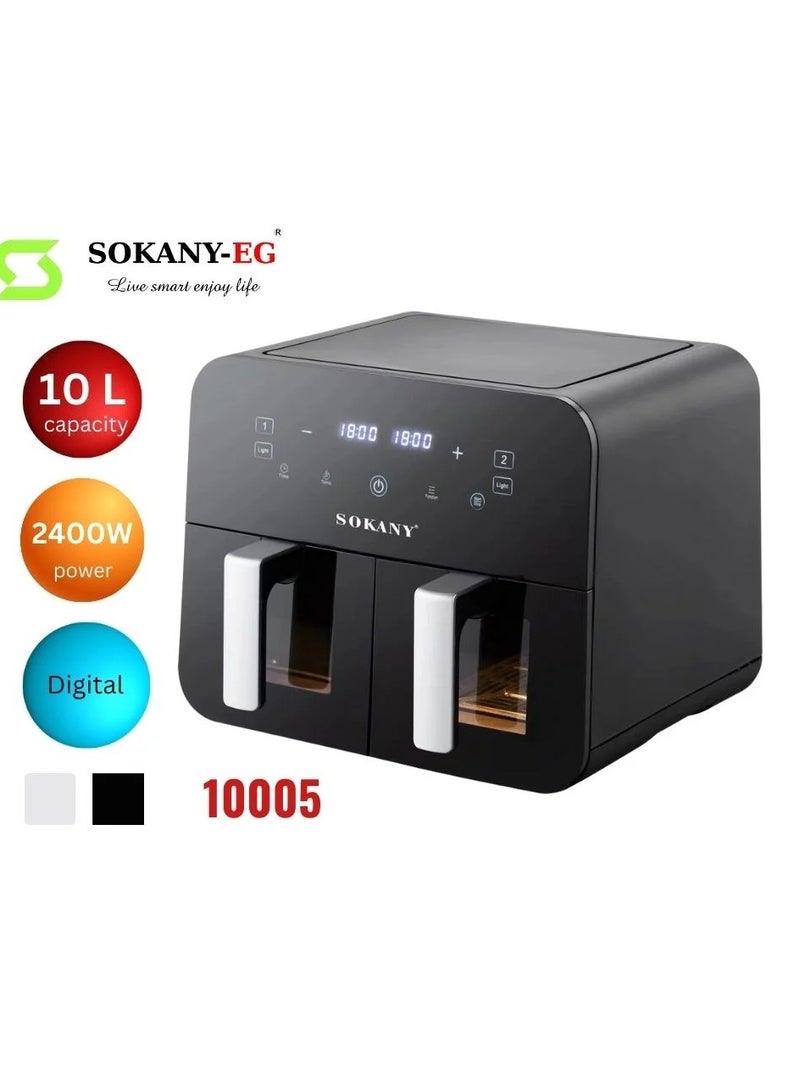 sokany Healthy Air Fryer 2400 W -10L+gift Bag Dukan Alaa - Image 1