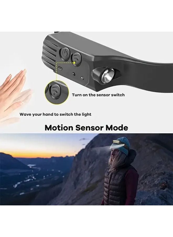 Motion Sensor USB Rechargeable COB LED Headlamp 1pc Outdoor Camping Fishing Light - Image 5