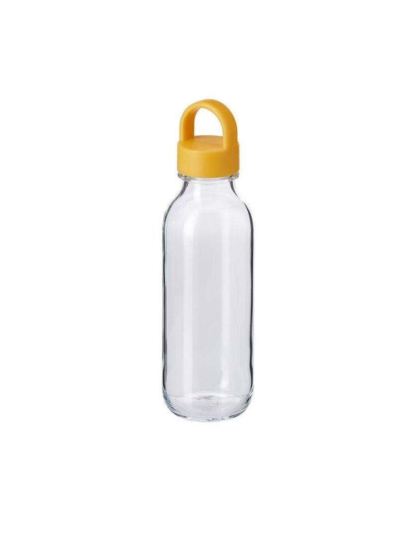 Water bottle, clear glass/yellow0.5 l - Image 2