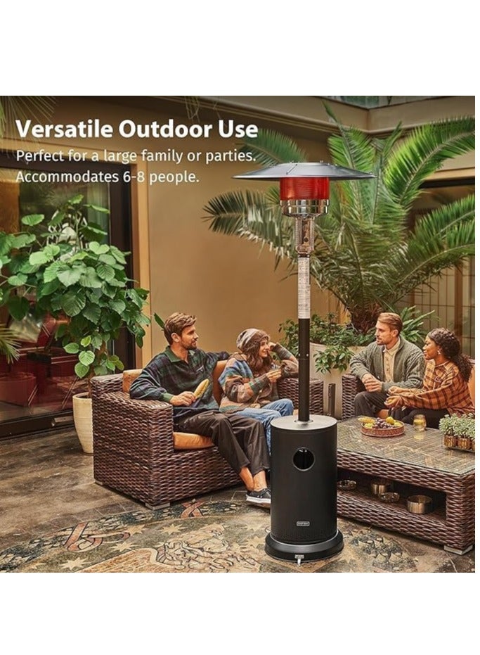 Patio Heater – Double Layer Stainless Steel Outdoor Heater | Portable with Wheels | Triple Safety Protection | Ideal for Large Patios & Gardens - Image 2