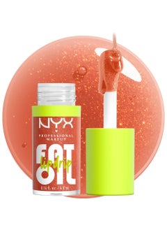 NYX PROFESSIONAL MAKEUP Fat Oil Lip Drip Moisturizing Lip Gloss - Follow Back (Shimmering Warm Nude)  - Image 2
