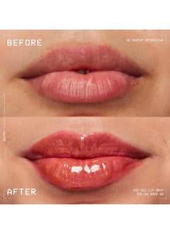 NYX PROFESSIONAL MAKEUP Fat Oil Lip Drip Moisturizing Lip Gloss - Follow Back (Shimmering Warm Nude)  - Image 4