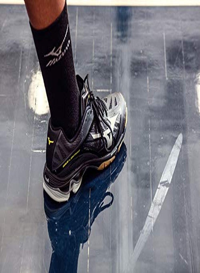 ميزونو جوارب ميزونو كور كرو، كحلي/رمادي، صغير - Image 2